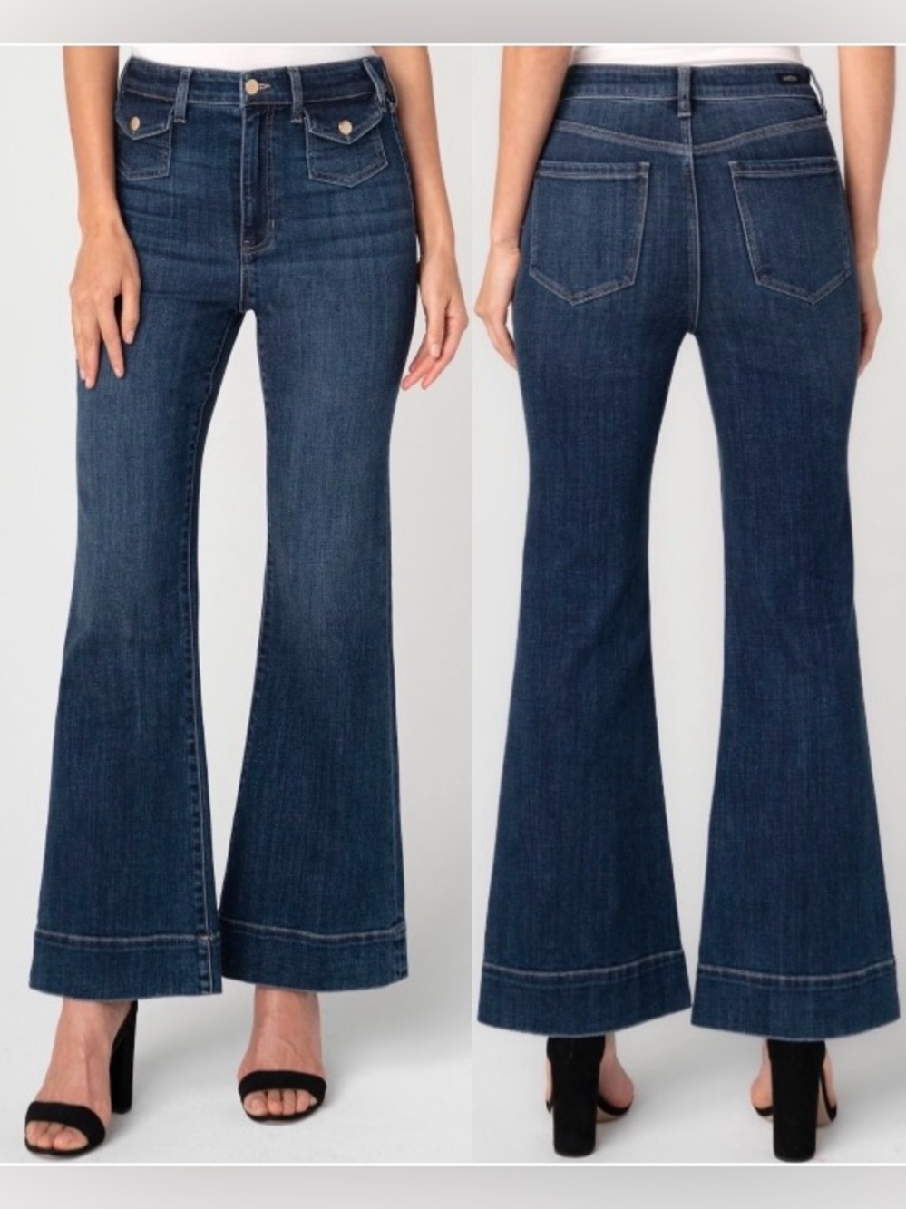 Liverpool Hannah Flare W/Mini Patch Pockets